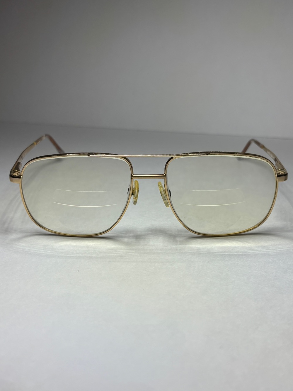 Vintage Luxottica Hector Eyeglasses Frame Adults Gold Full Rim Aviator 58 17 140